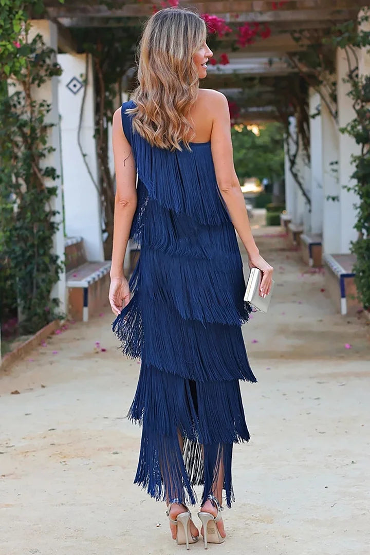 Levoire | Robe Élégante Unique À Épaulettes Demi