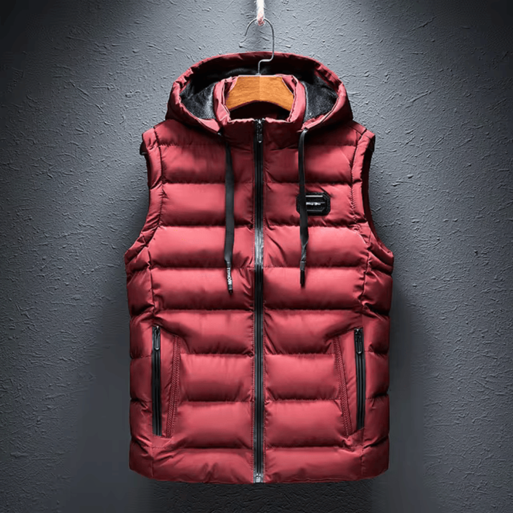 Levoire | Gilet Rembourré Avec Capuche Rot