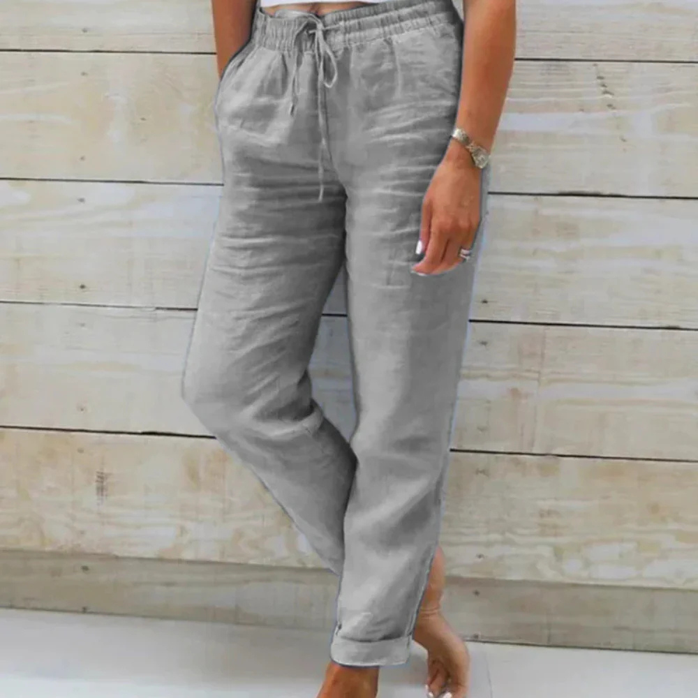 Levoire | Pantalons D'Été Légers En Lin Gris