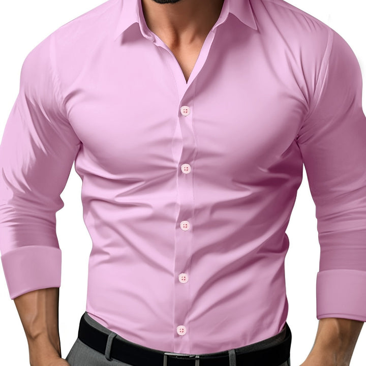 Levoire | Slim Fit Uni Chemise En Coton