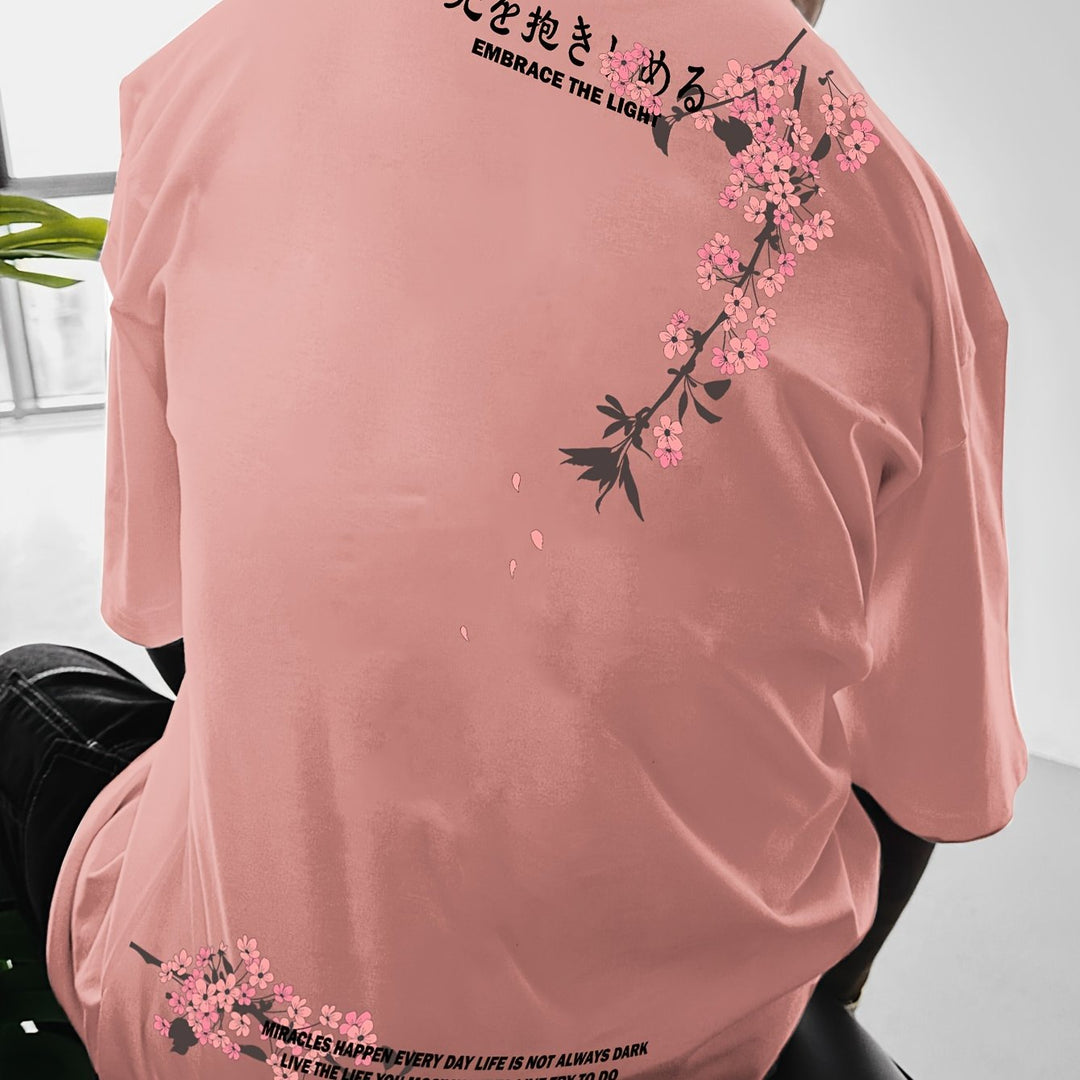 Levoire | Chemise D'Extérieur Pour Hommes Avec Motif De Fleurs De Cerisier