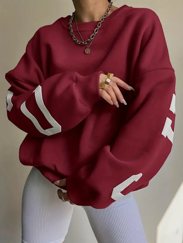Levoire | Sweat-shirt Oversize Élégant Pour Femme Rouge