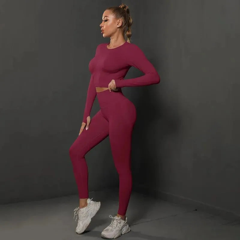 Levoire | Pantalons de yoga et haut parfaits Rouge vin