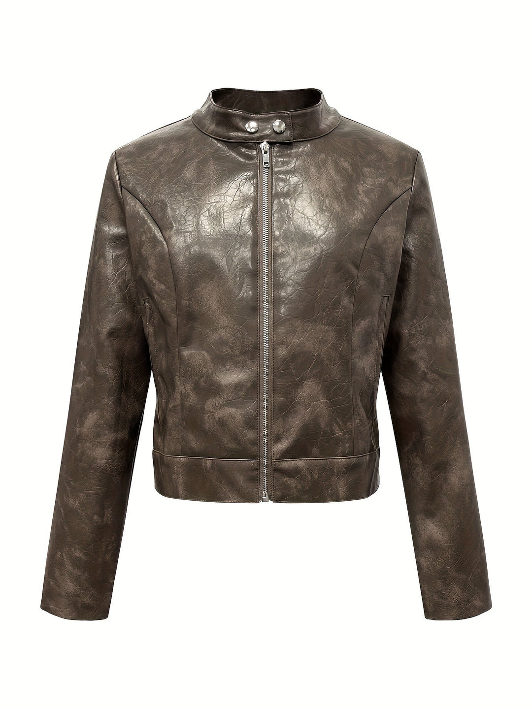 Levoire | Veste Bomber En Cuir Pu Zippée Pour Hommes