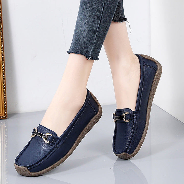 Levoire | Mocassins Plats Confortables Pour Femmes Avec Lacets Bleu 37