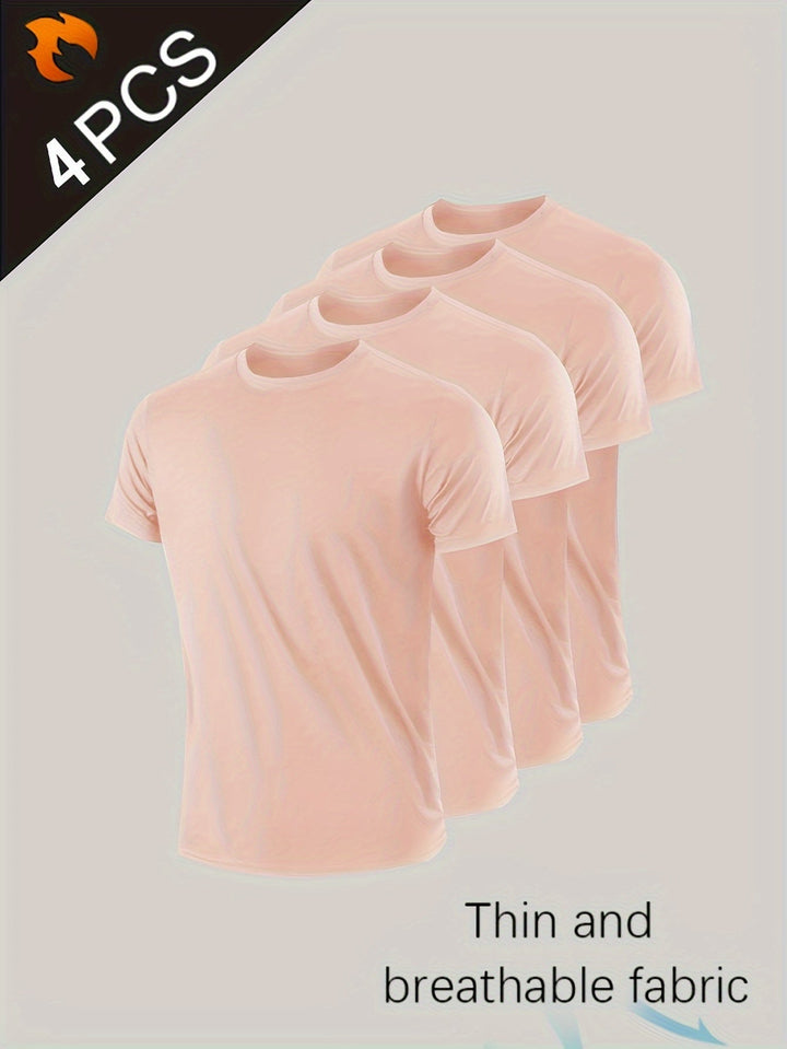 Levoire | T-Shirt Unicolore Pour Hommes À Manches Courtes