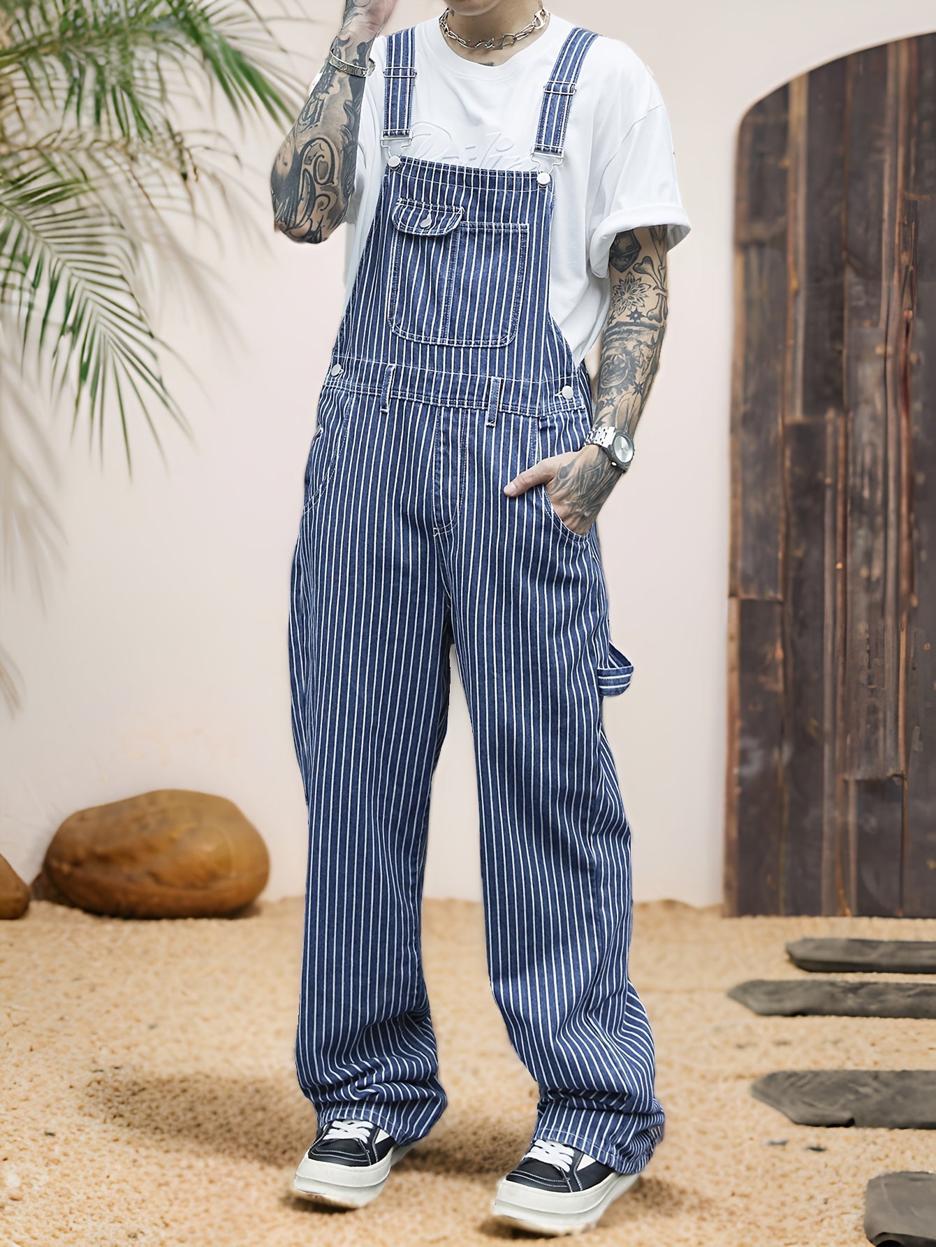 Levoire | Combinaison Détente En Jean Rayé