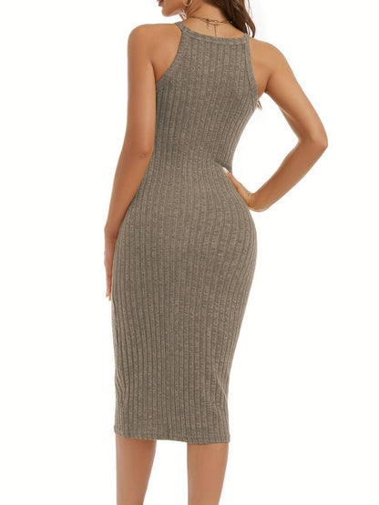 Levoire | Robe Midi Décontractée Avec Col Halter