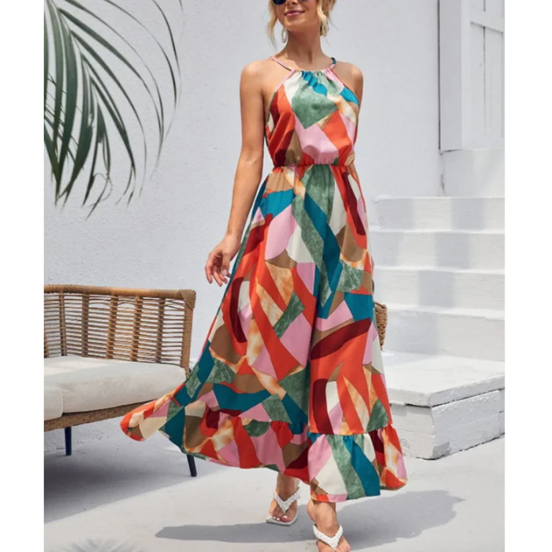 Levoire | Robe Maxi Avec Col Négatif Pour Femmes Rot