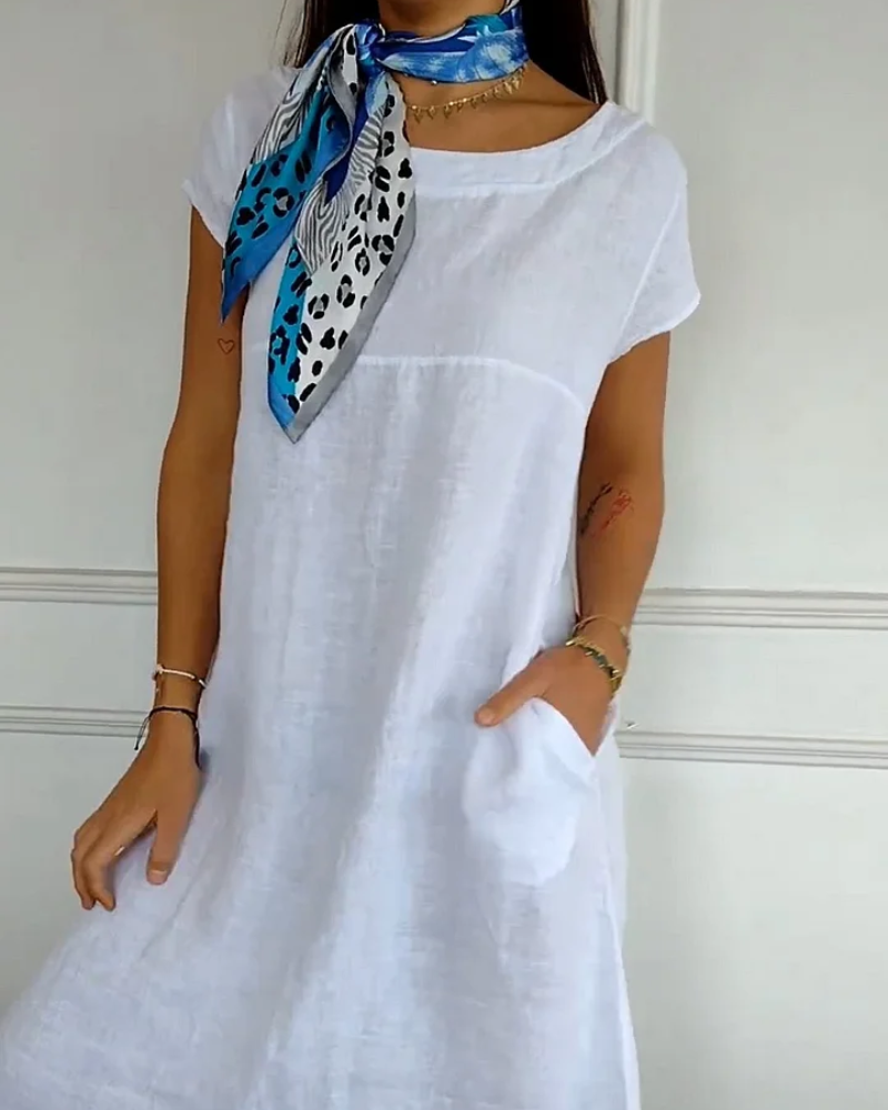 Levoire | Robe En Coton Décontractée Blanc