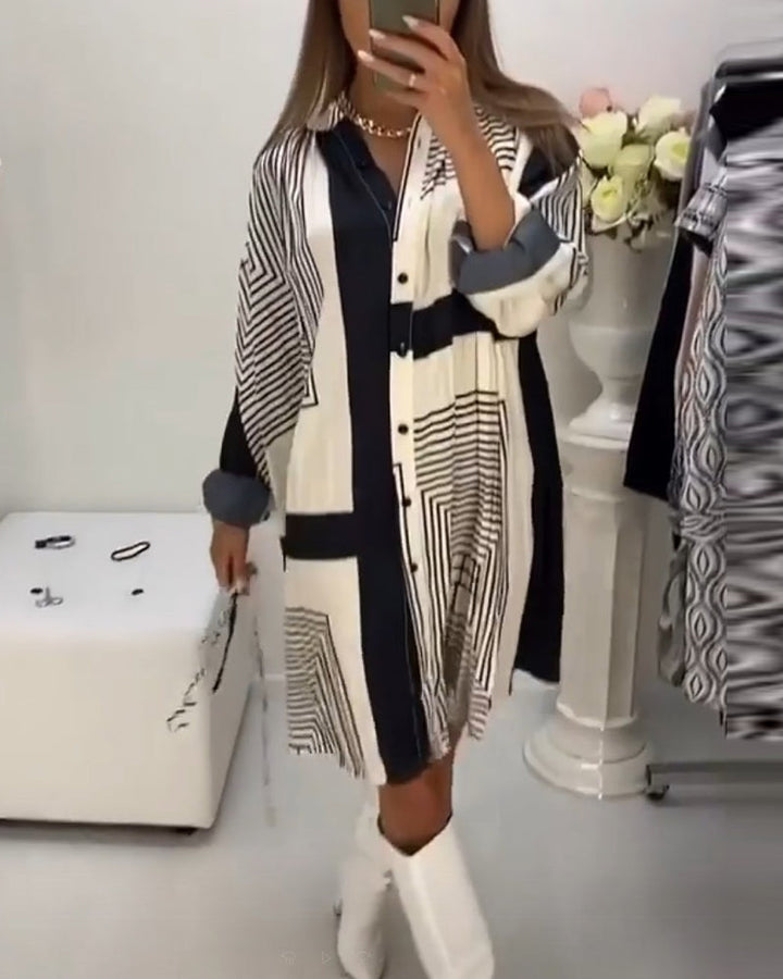 Levoire | Robe Avec Des Boutons Et Impression