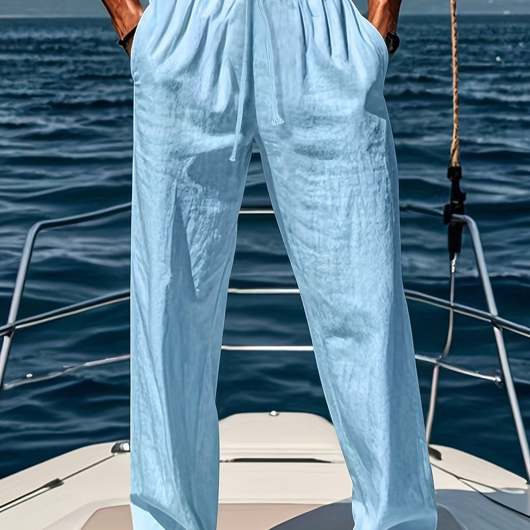 Levoire | Pantalon De Plage Pour Hommes En Coton Avec Cordons