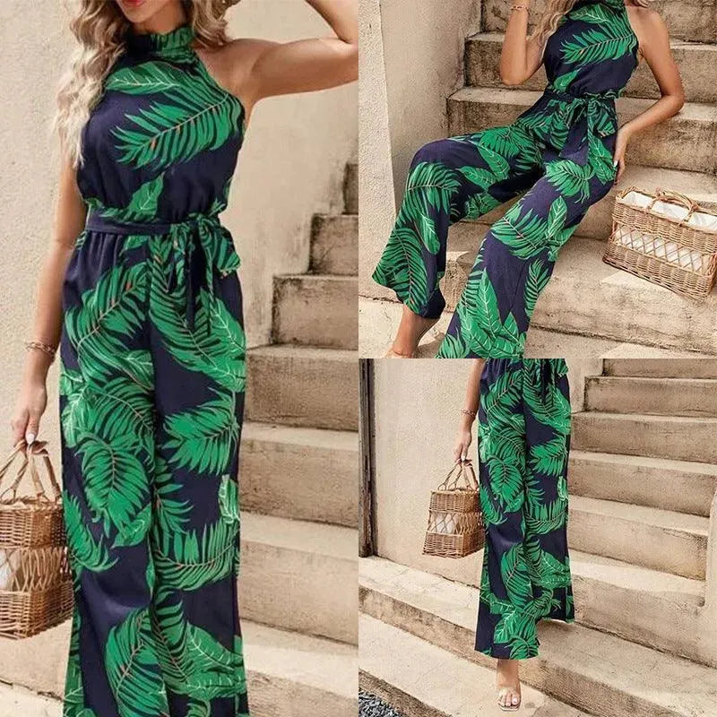 Levoire | Veste à jambes larges, avec encolure ronde, sans manches et taille haute