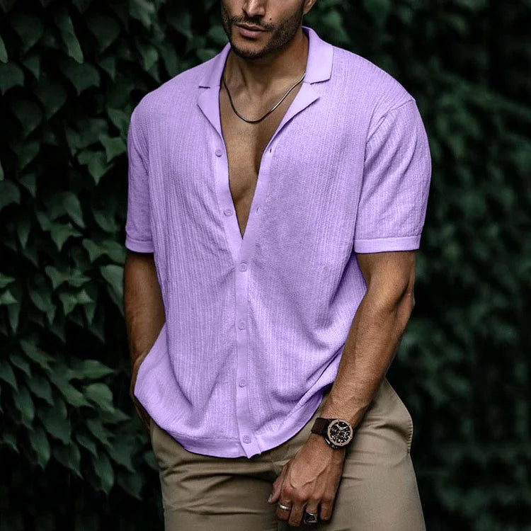 Levoire | Chemise Pour Homme Élégante Et Confortable Avec Boutons Lila