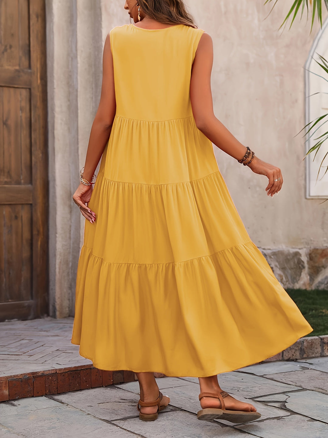 Levoire | Robe Sans Manches Décontractée Avec Volants