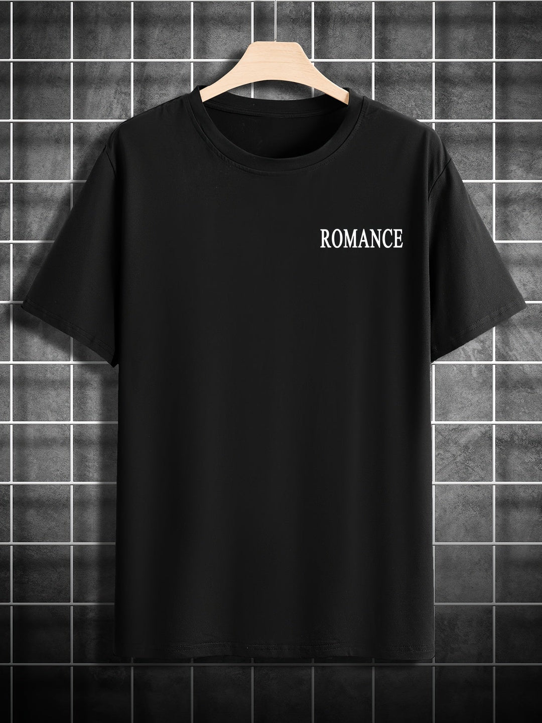 Levoire | T-Shirt En Coton Pour Hommes Avec Motif Alphabétique Et Col Rond