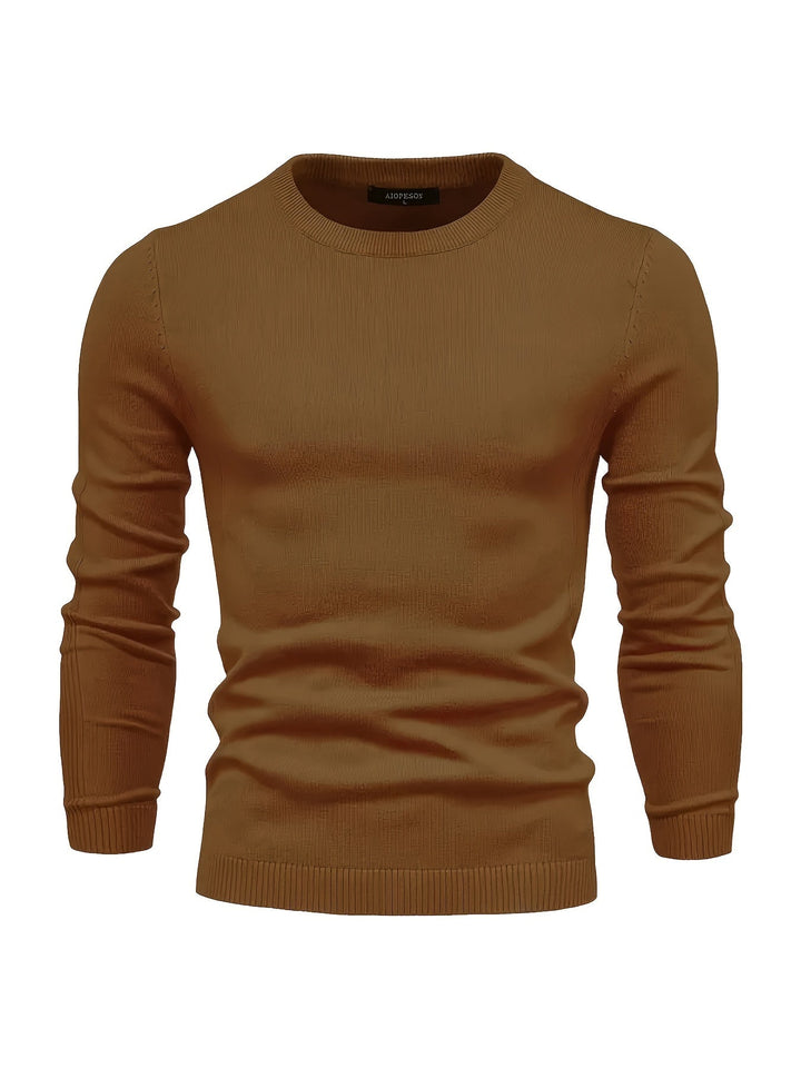 Levoire | Chaud Et Flexible Pull Pour Hommes Marron foncé