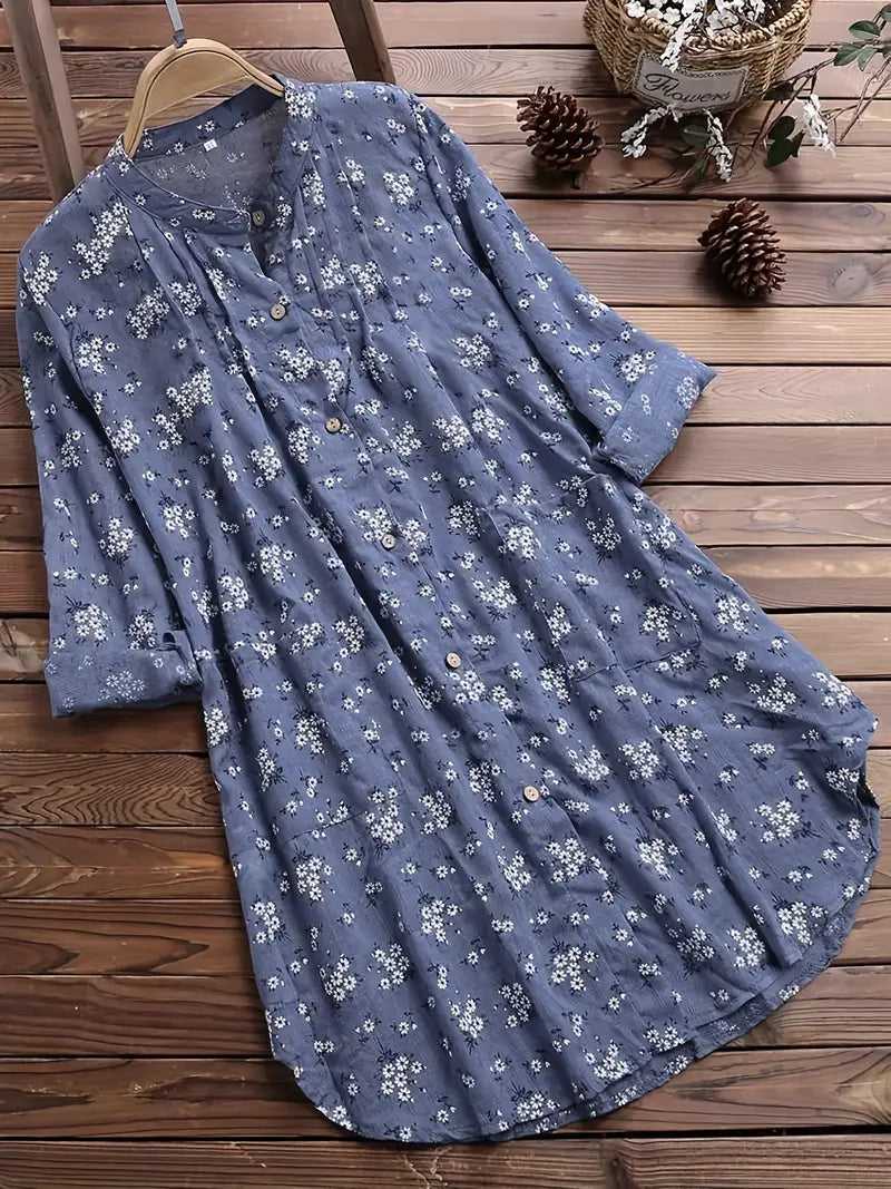 Levoire | Chemise À Fleurs Bleu
