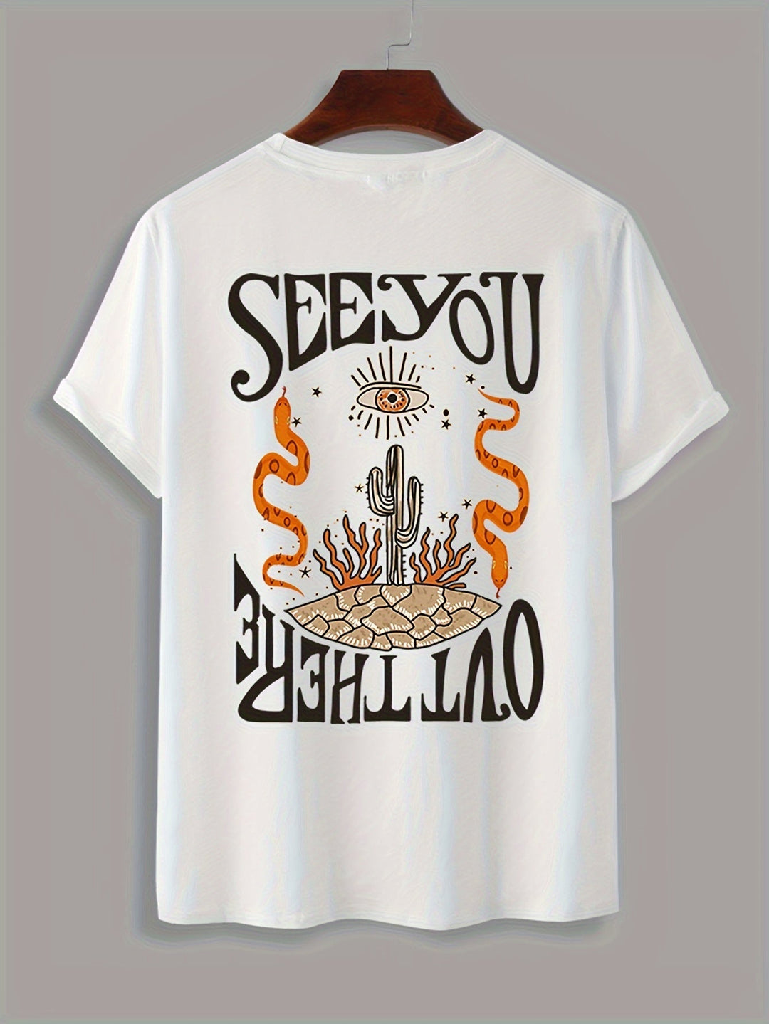 Levoire | T-Shirt Homme Avec Impression Cactus Blanc