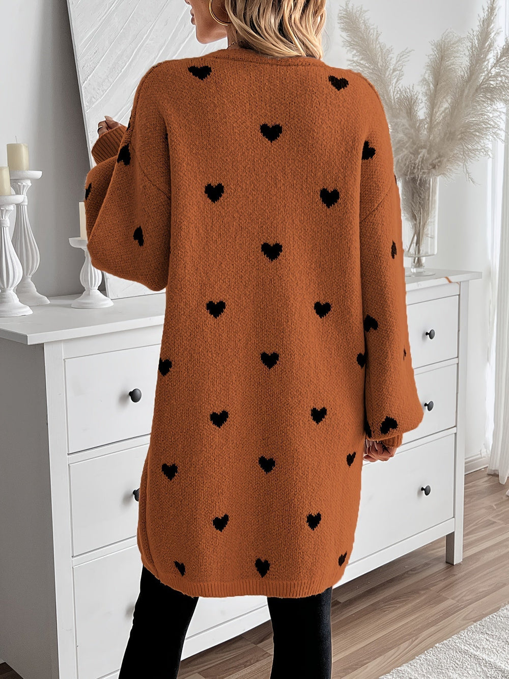 Levoire | Rennot Prestige Shirt Heart Pattern Long Cardigan