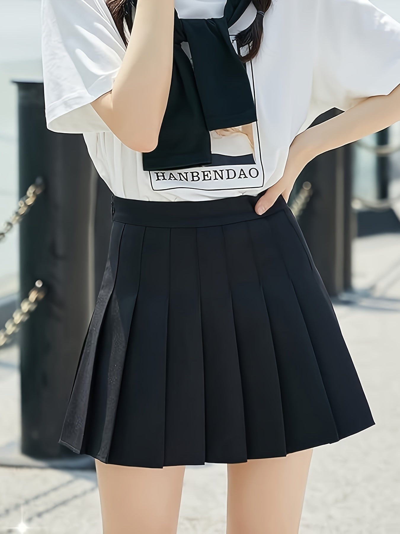 Levoire | Jupe Taille Haute Pour Femmes Avec Plis Et Shorts Doublés