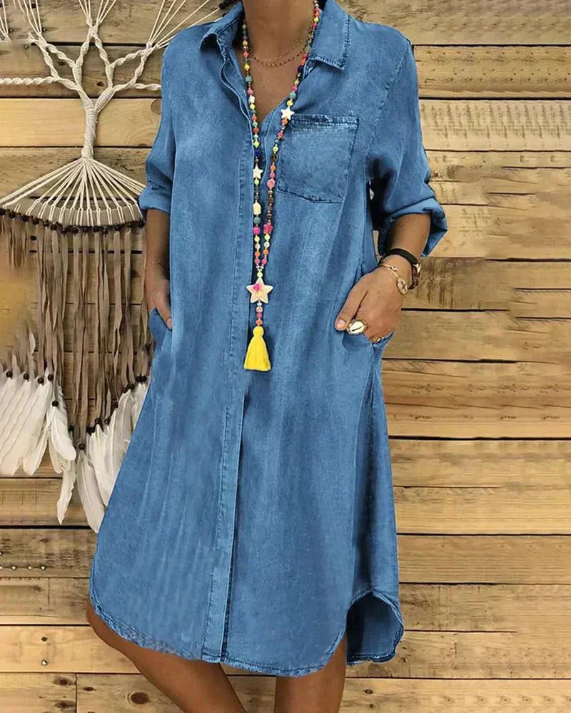 Levoire | Belle Et Féminine Robe Coupée Bleu