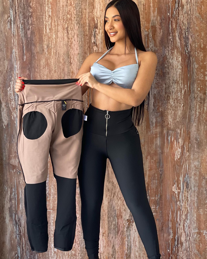 Levoire | Contrôle Du Ventre Zipper Arrire Po Lift Pantalon Noir