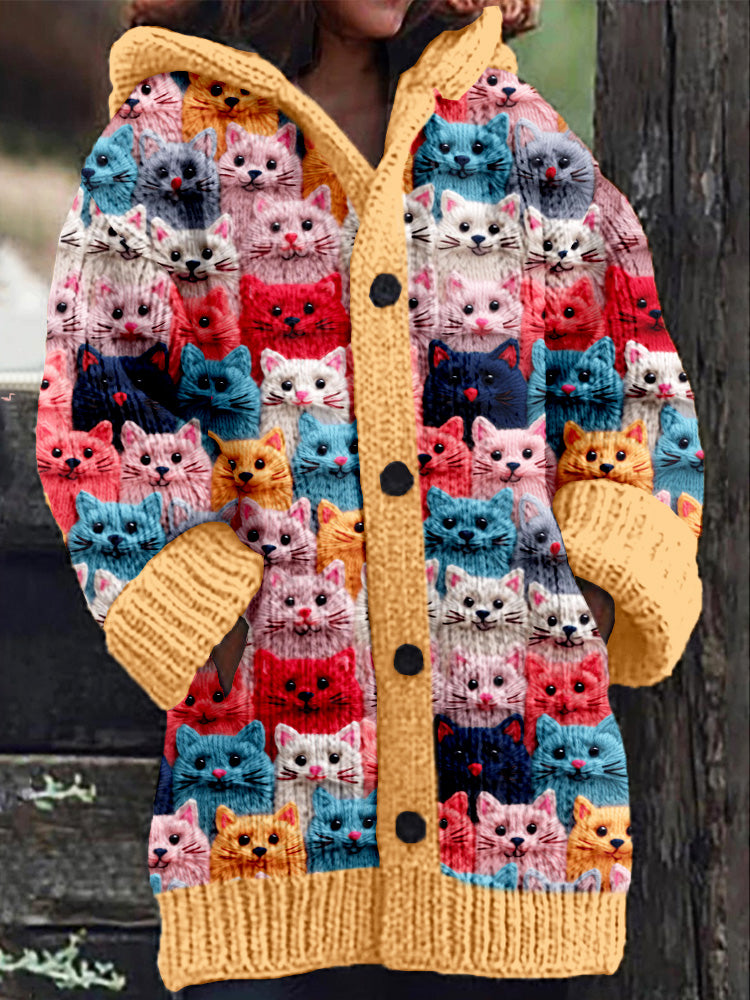 Levoire | Cardigan À Capuche Douillet Jaune