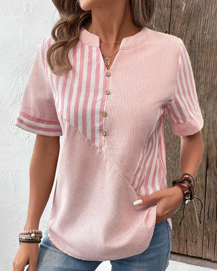 Levoire | Haut Rayé Classique Rosa (Vente presque terminée)