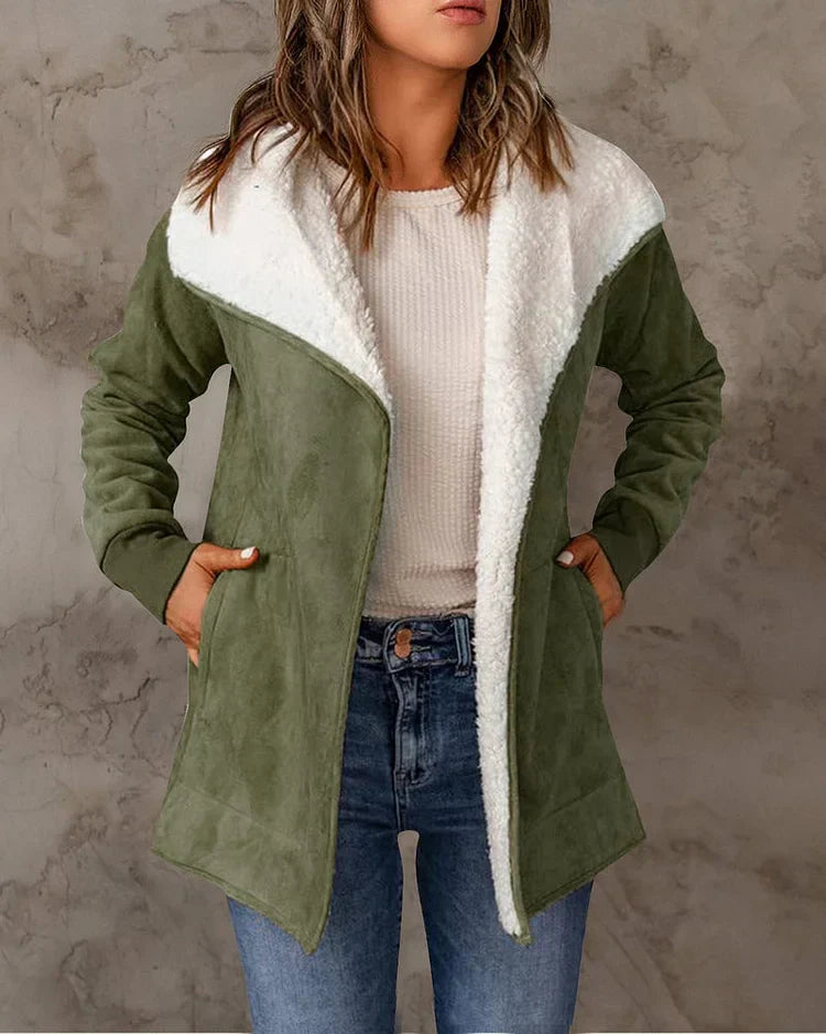 Levoire | Veste En Fleece Avec Poches Parfaite Pour Les Loisirs ! Vert olive