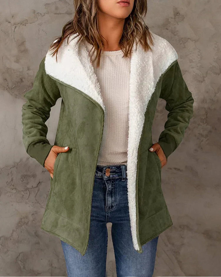 Levoire | Veste En Fleece Avec Poches Parfaite Pour Les Loisirs ! Vert olive