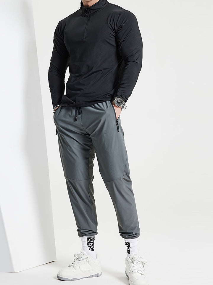 Levoire | Slim Fit Henley Shirt Avec Demi-Zip Et Col Montant
