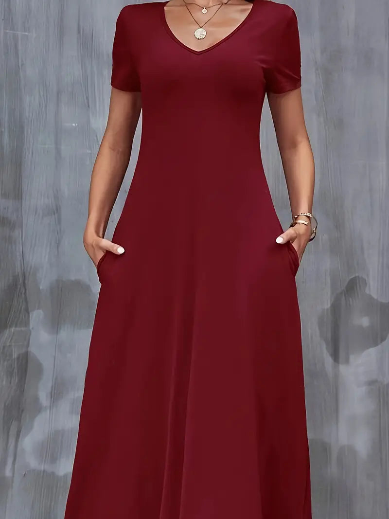 Levoire | Robe À Manches Courtes Avec Décolleté En V