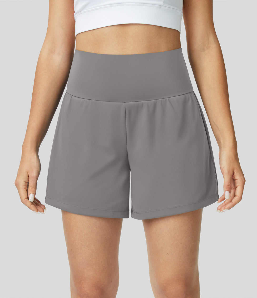 Levoire | Short De Yoga 2-En-1 Taille Haute Grau