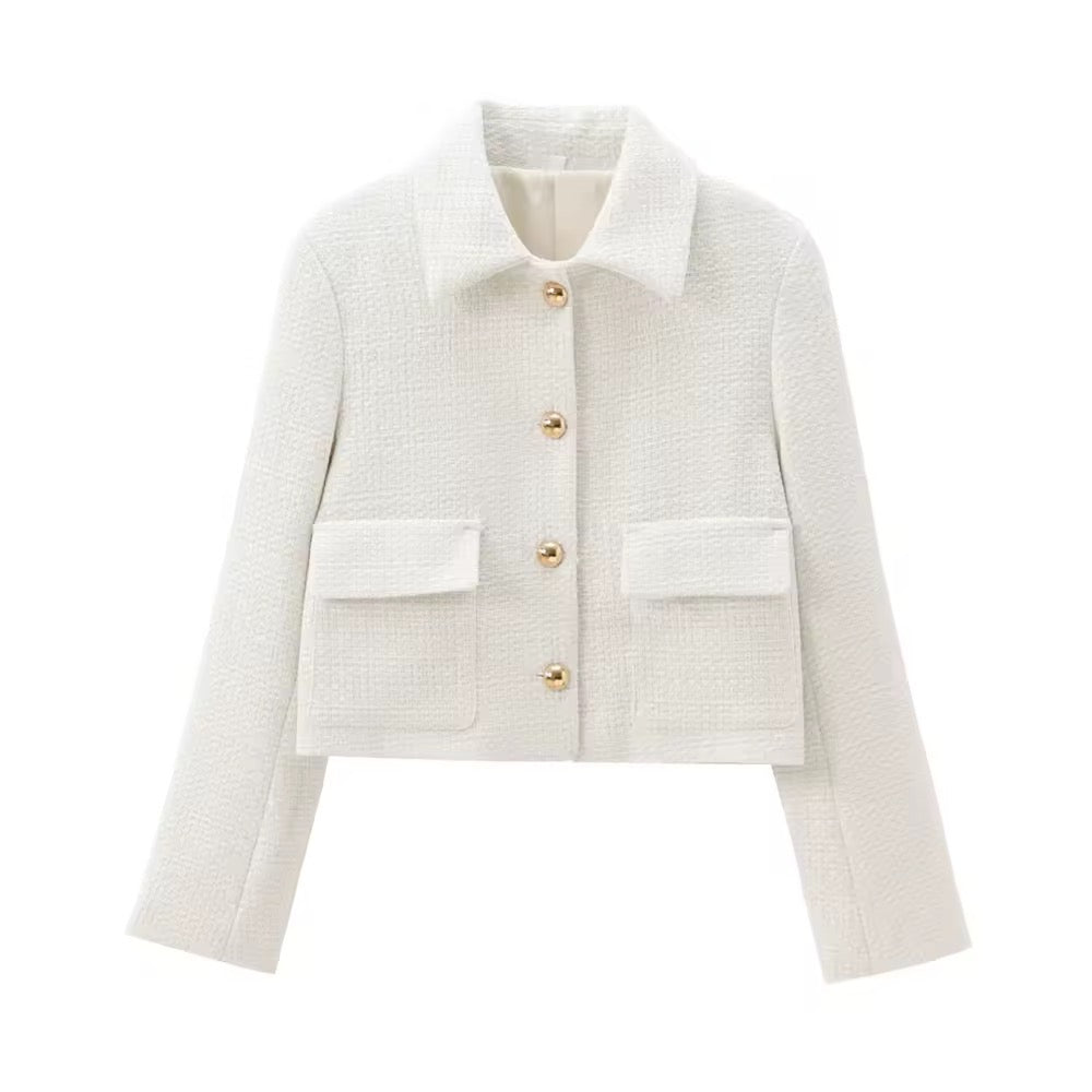Levoire | Ensemble Élégant De Blazer Et Mini-Jupe En Blanc