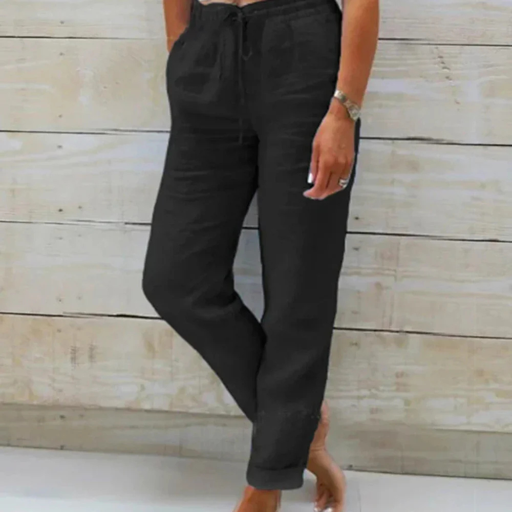 Levoire | Pantalons D'Été Légers En Lin Noir