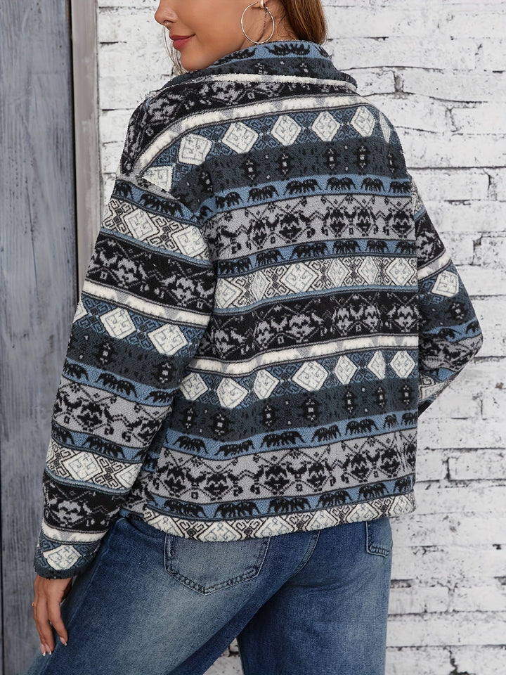Levoire | Veste En Polaire À Manches Longues Avec Impression Tribale