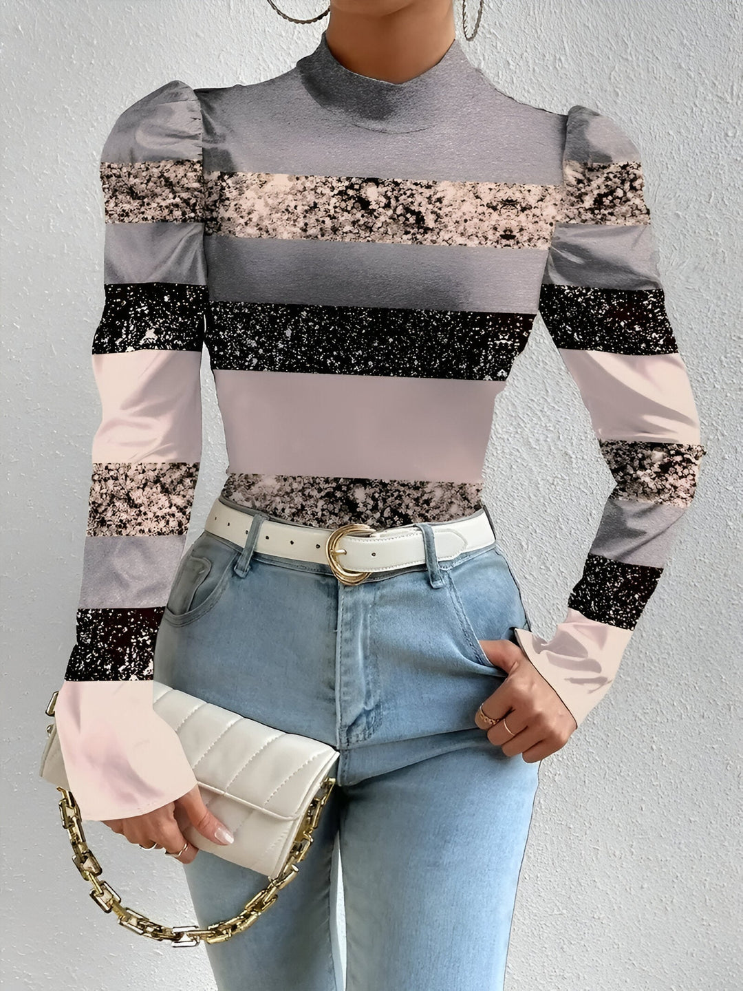 Levoire | Imprimé De Fleurs Pull Avec Col Polyvalent