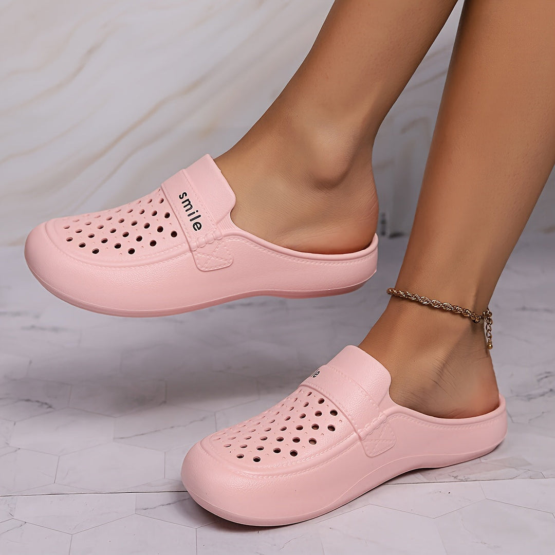 Levoire | Imprimé De Lettre Eva Chaussures En Bois Avec Semelle Souple Couleur rose