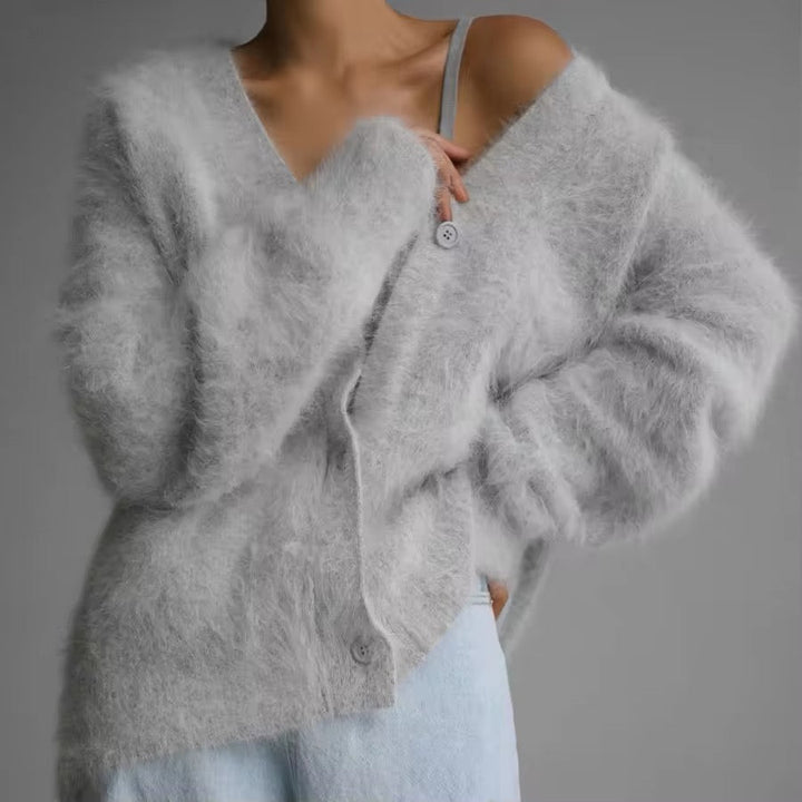 Levoire | Veste En Tricot Douillette Gris clair