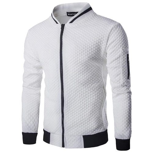 Levoire | Veste À Motifs Pour Hommes Avec Col Montant Et Fermeture Éclair