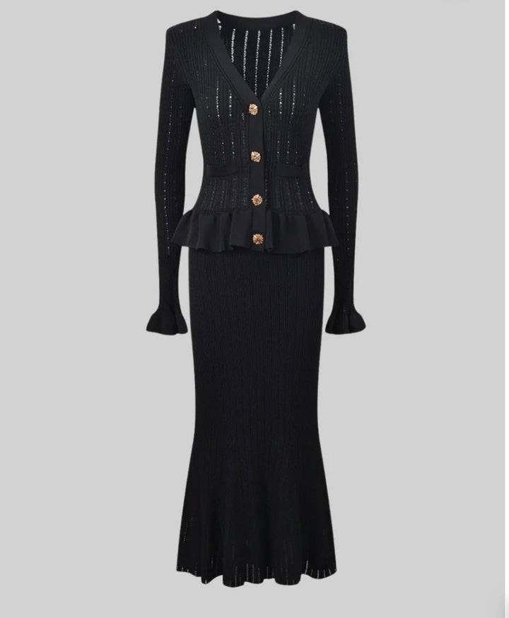 Levoire | Robe En Tricot Avec Boutons En Perles