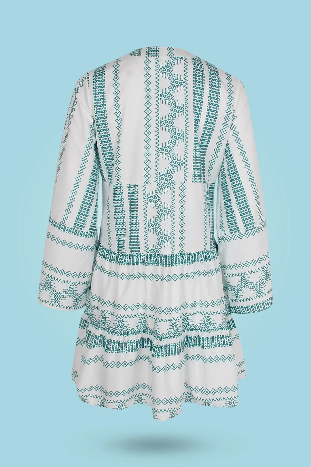 Levoire | V Neck Dress With Short Sleeves