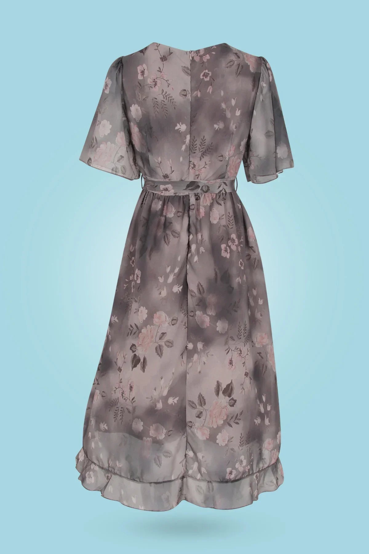 Levoire | Robe Midi Avec Motif Floral Et Décolleté En V