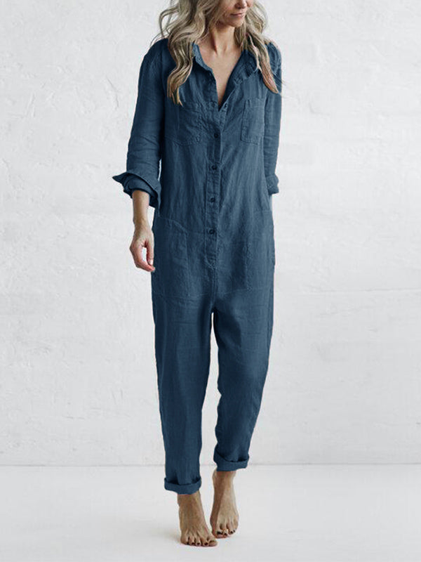 Levoire | Jumpsuit Longue Élégant Bleu