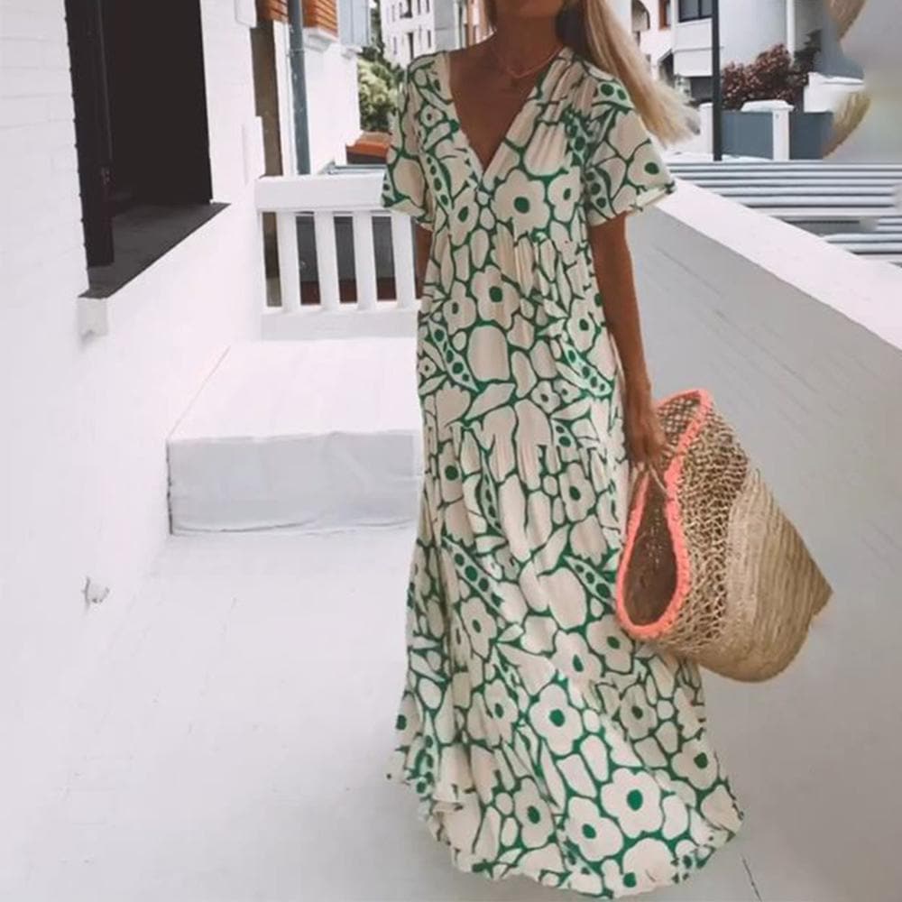 Levoire | Robe à Col En V Pour Dames - Maxi