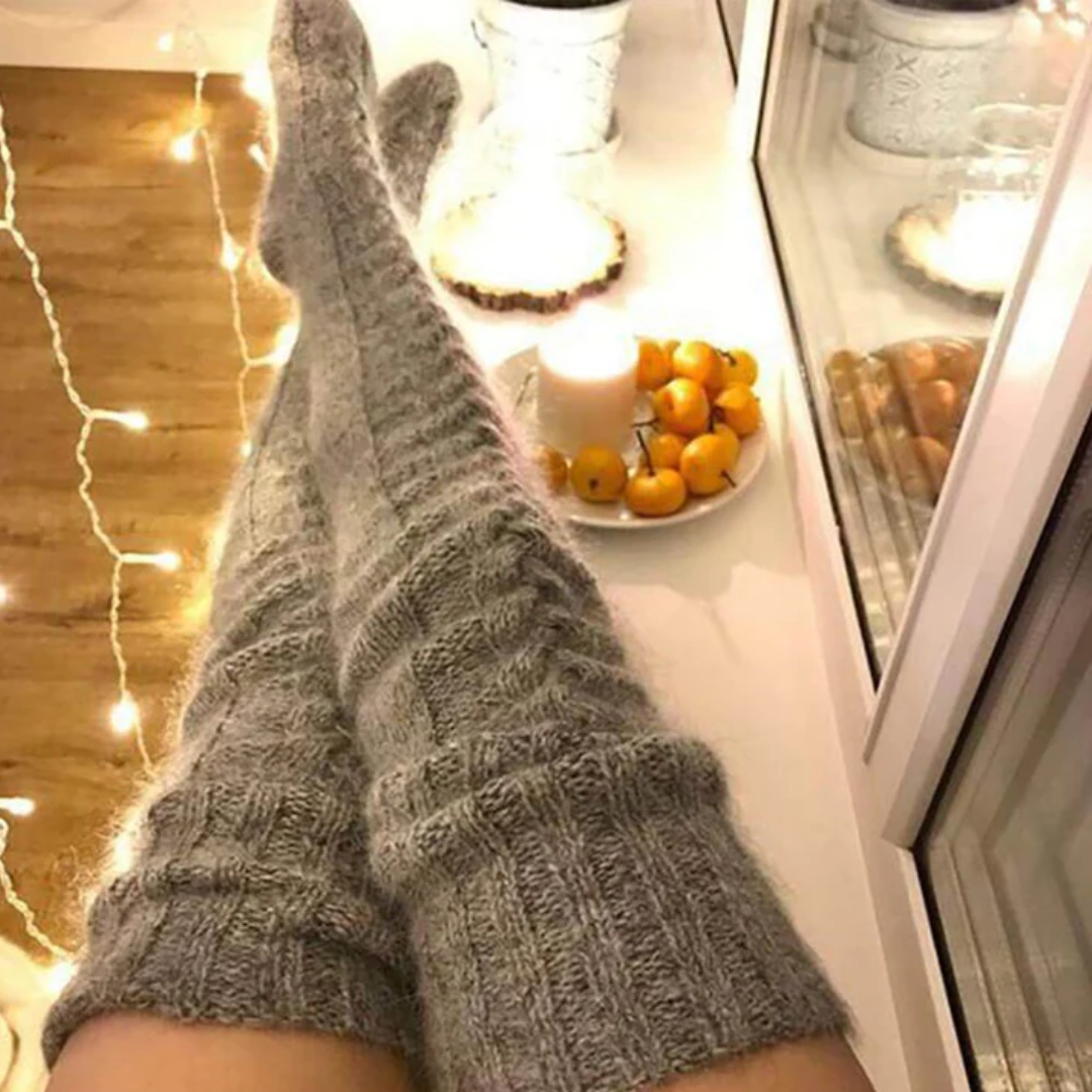 Levoire | Chaussettes Genou Haute Performance Gris foncé Une taille convient à tous