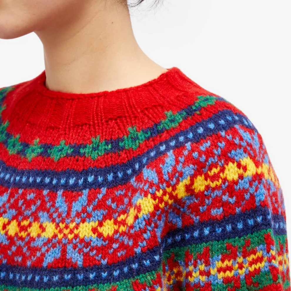 Levoire | Pull en tricot imprimé à col rond