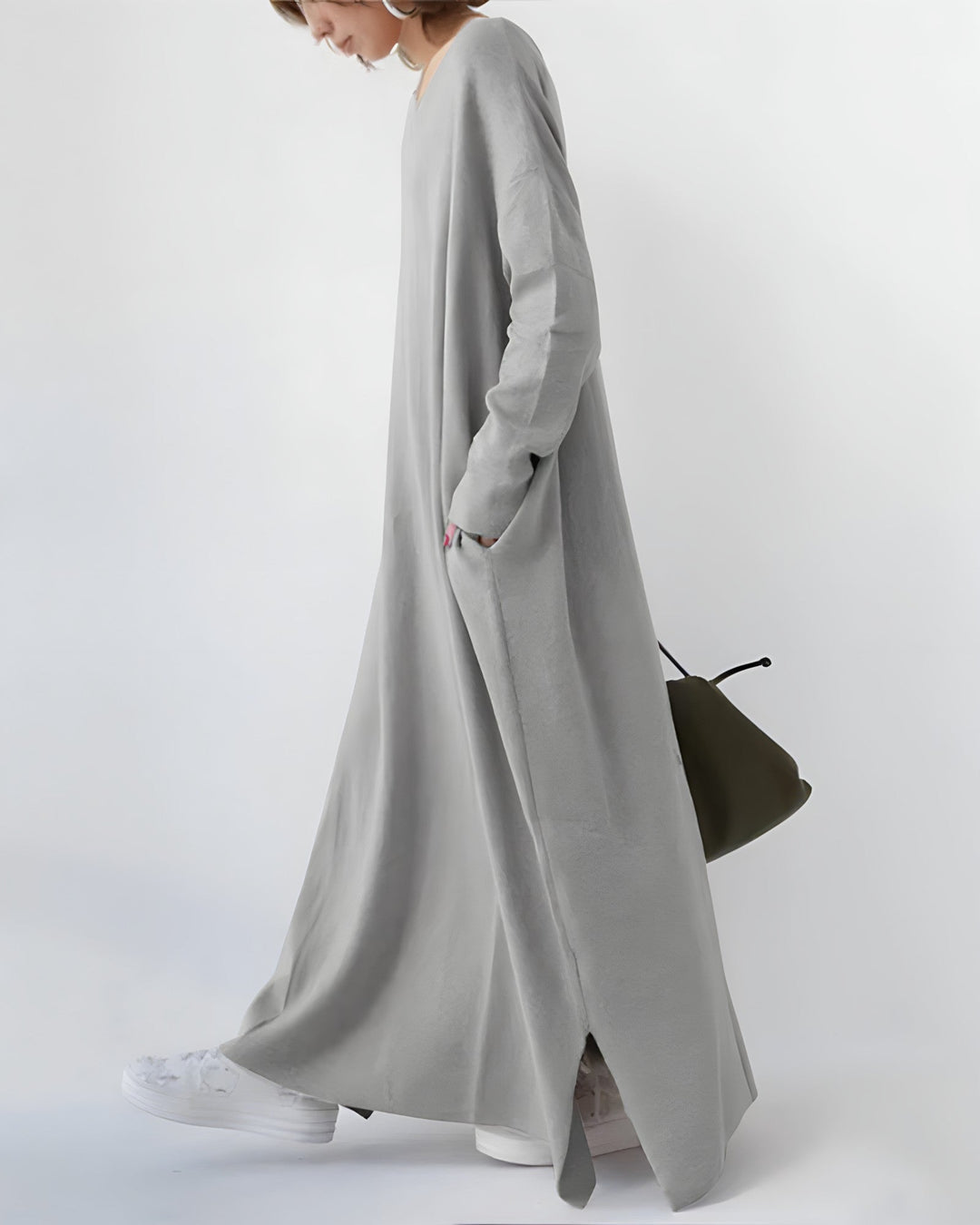Levoire | Pull Long Confortable Avec Col V