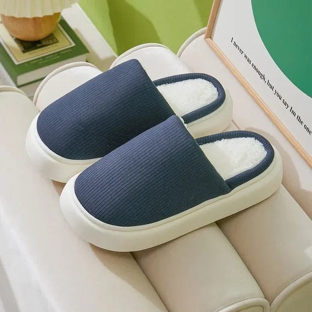Levoire | Chaussons plats doux à glissière confortable Gris de mer